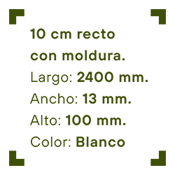 10 cm Recto con moldura
